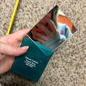 Vintage Teal Compact Mirror